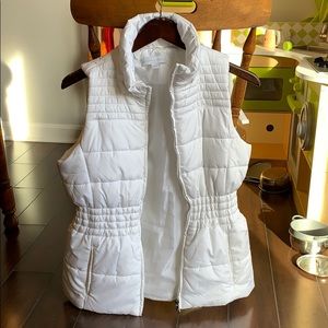 White puffer vest